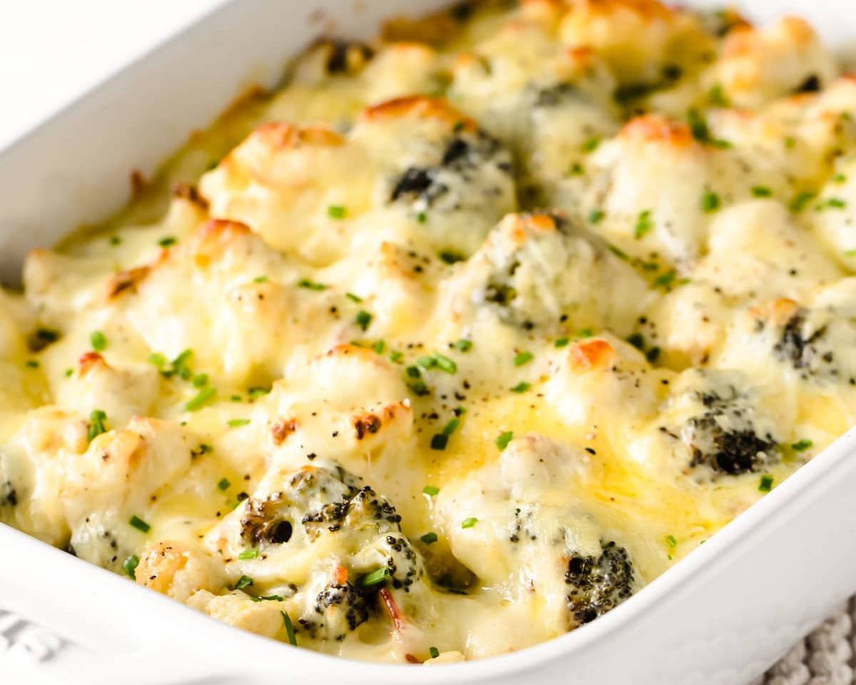 Broccoli and Cauliflower Mornay