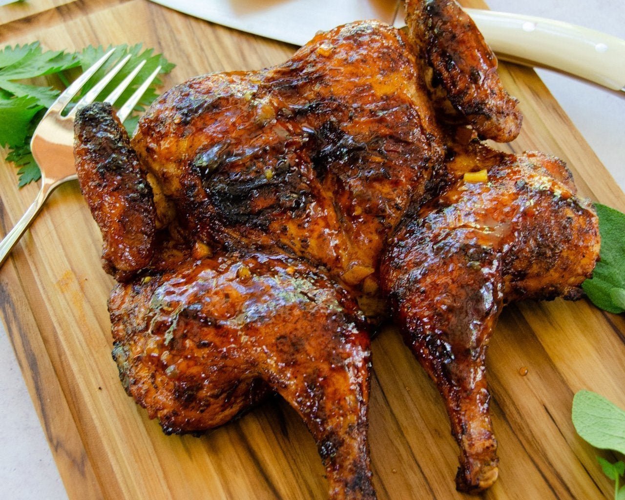 Spatchcock With Orange Sauce