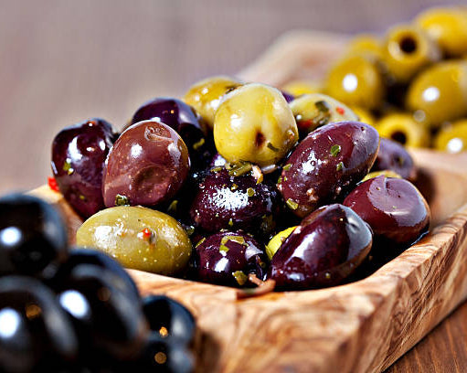 Spicy Marinated Pitted Olives