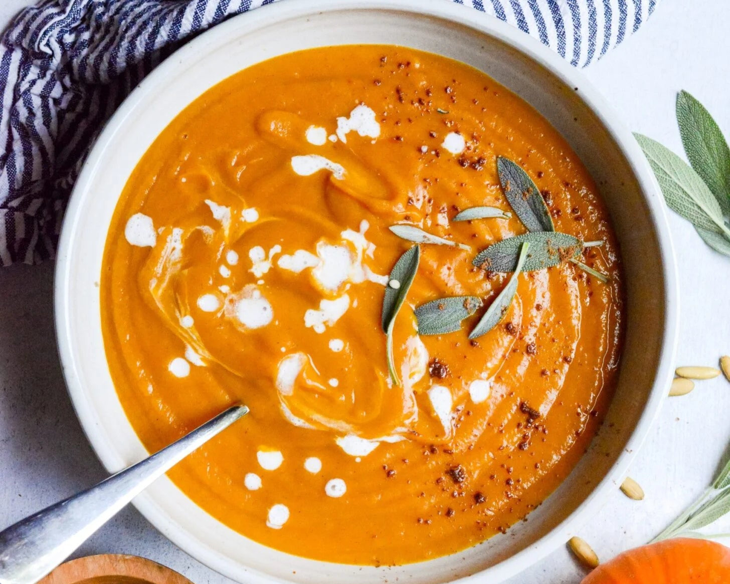 Pumpkin and sweet potato soup